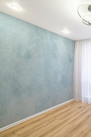 Minimalist Mavi Doku Efektli Tek Parça Duvar Kağıdı