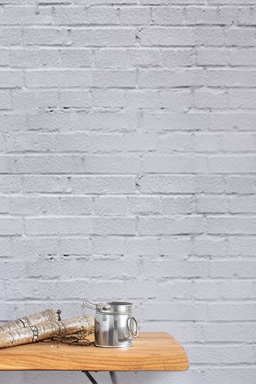 Modern Beyaz Tuğla Duvar Dokulu Loft Tarzı Tek Parça Tekstil Duvar Kağıdı