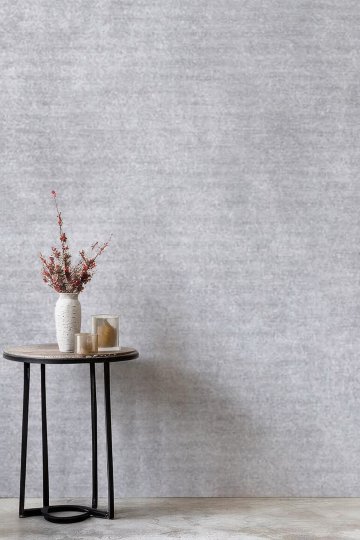 Monokrom Eskitme Sıva, Kumaş Dokulu ve Modern Minimalist Tek Parça Tekstil Duvar Kağıdı