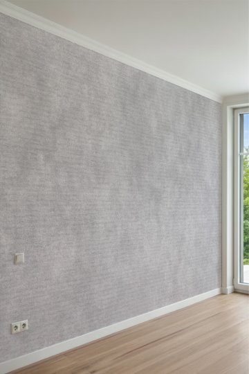 Monokrom Eskitme Sıva, Kumaş Dokulu ve Modern Minimalist Tek Parça Tekstil Duvar Kağıdı küçük görsel 2