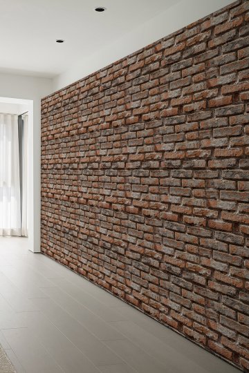 Rustik Tuğla Desenli Tekstil Duvar Kağıdı