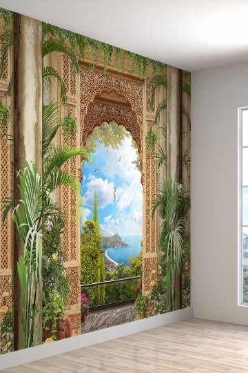 Saray Kemer Desen Isı Ve Ses Yalıtımlı Sağlıklı Tekstil Duvar Kağıdı