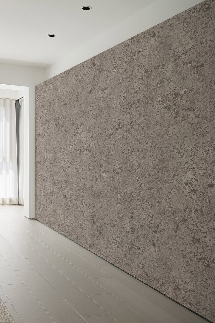 Soğuk KahveTonlu Endüstriyel Beton Tek Parça Tekstil Duvar Kağıdı