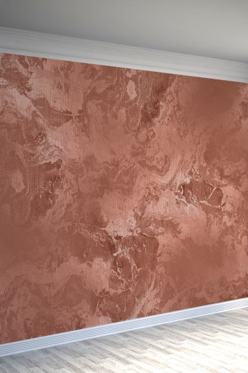 Tarçın Tonlarında Taş Dokulu Tek Parça Tekstil Duvar Kağıdı