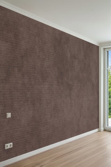 Taupe Tonlarında Eskitme Sıva, Kumaş Dokulu ve Modern Minimalist Tek Parça Tekstil Duvar Kağıdı küçük görsel 2