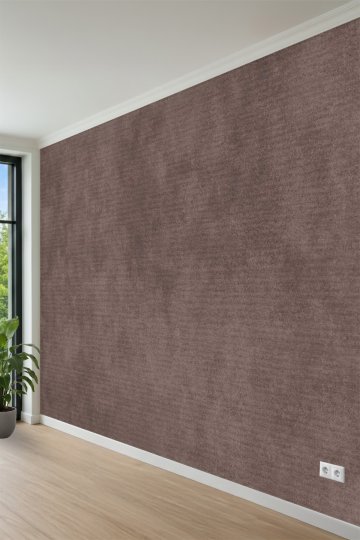 Taupe Tonlarında Eskitme Sıva, Kumaş Dokulu ve Modern Minimalist Tek Parça Tekstil Duvar Kağıdı küçük görsel 3
