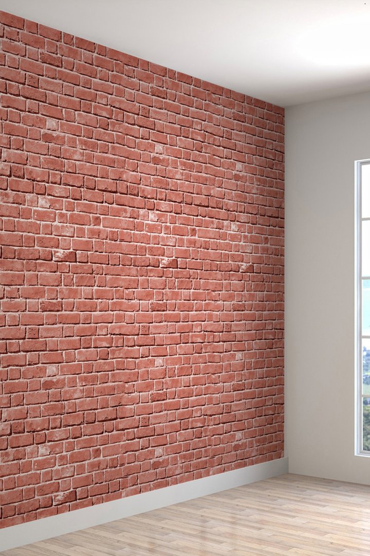 Tuğla Desenli Silinebilir Sağlık Dostu Tekstil Duvar Kağıdı