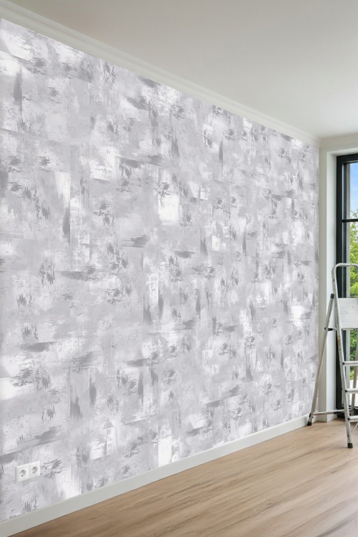 Zamansız Fırça Dokulu Modern Tekstil Duvar Kağıdı mw 
