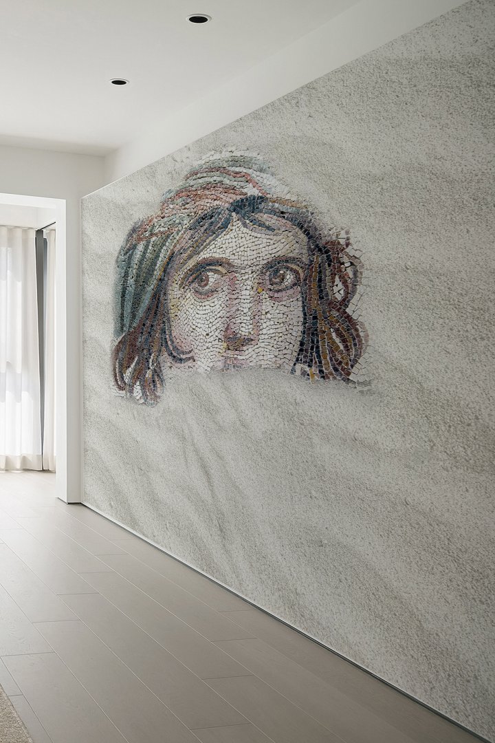 Zeugma Mozaik Dokunuşu Tek Parça Tekstil Duvar Kağıdı
