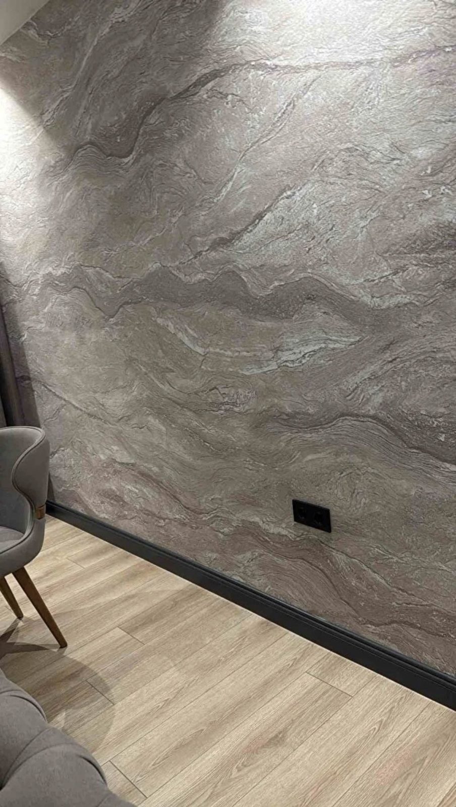 Dreamwall Mermer Dokulu Doğal Taş Görünümlü Modern Desenli Tek Parça Tekstil Duvar Kağıdı